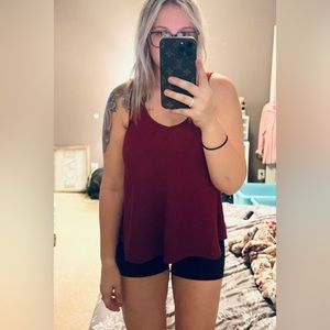Wine colored tank top